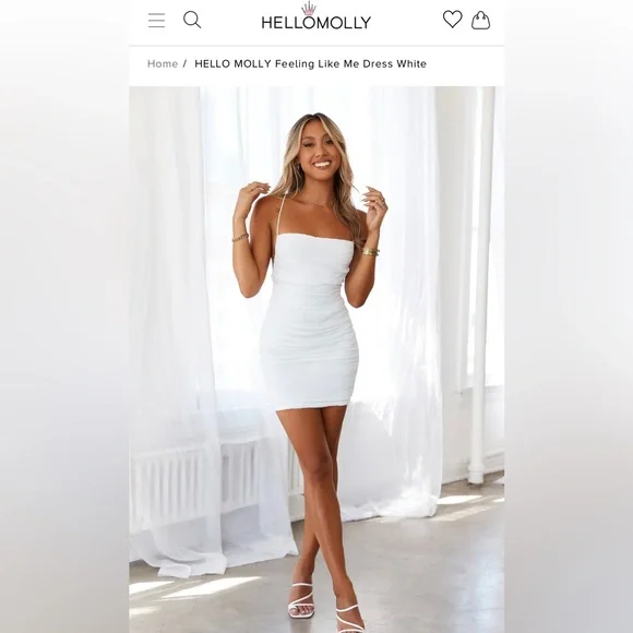 Hello Molly | Dresses | Nwt Hello Molly Strappy White Dress With Cris Cross  Tie Back | Poshmark
